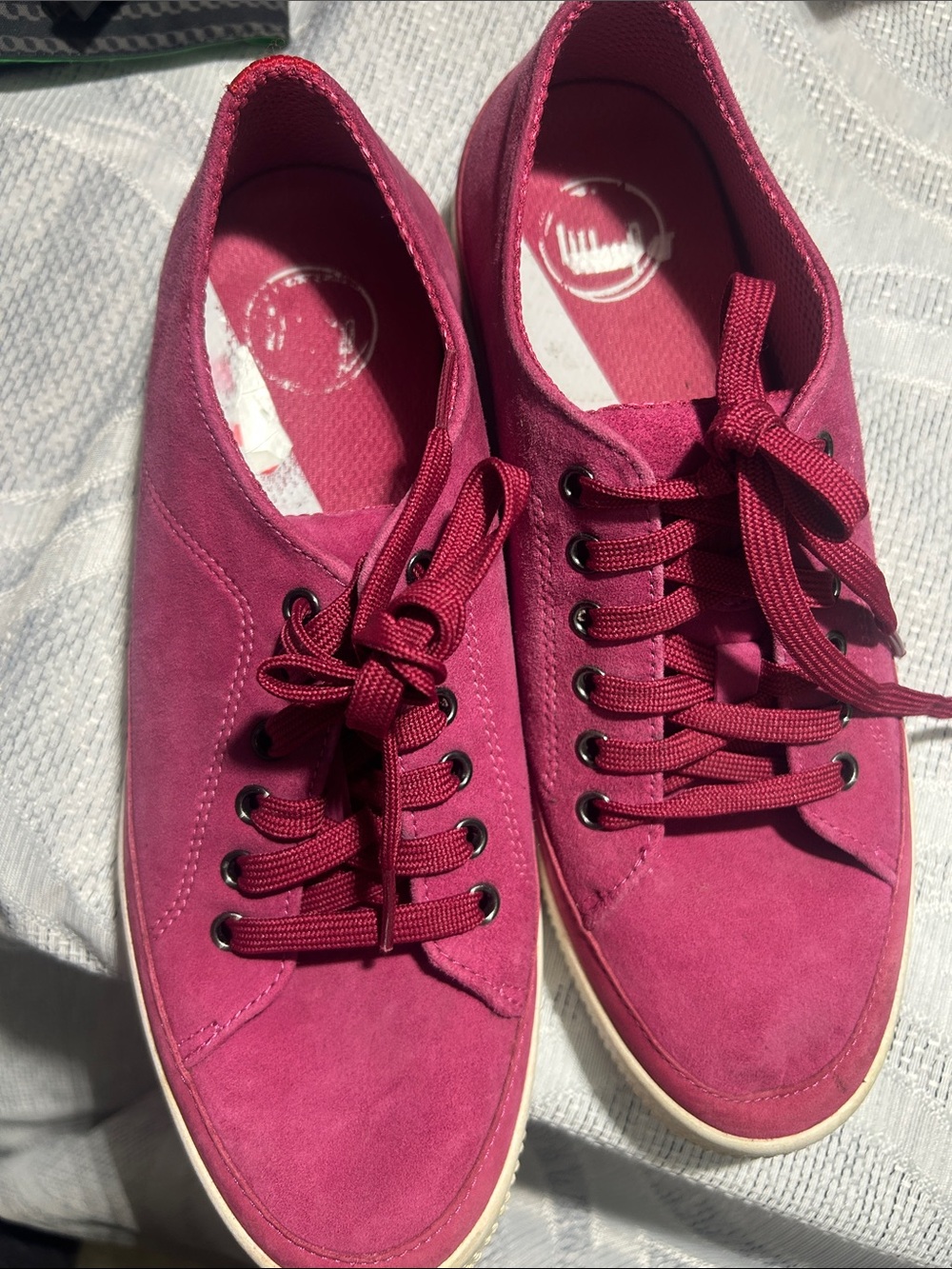 Fitflop Women's Pink Suede Low-Top Sneakers